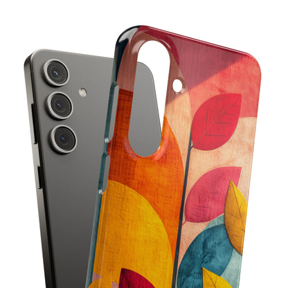 Abstract Orange Blue Design - Slim Samsung S24 Phone Case