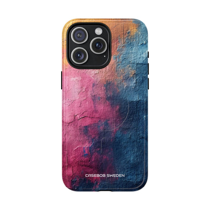 Blue Pink Abstract - Tough + MagSafe® iPhone 15 Phone Case