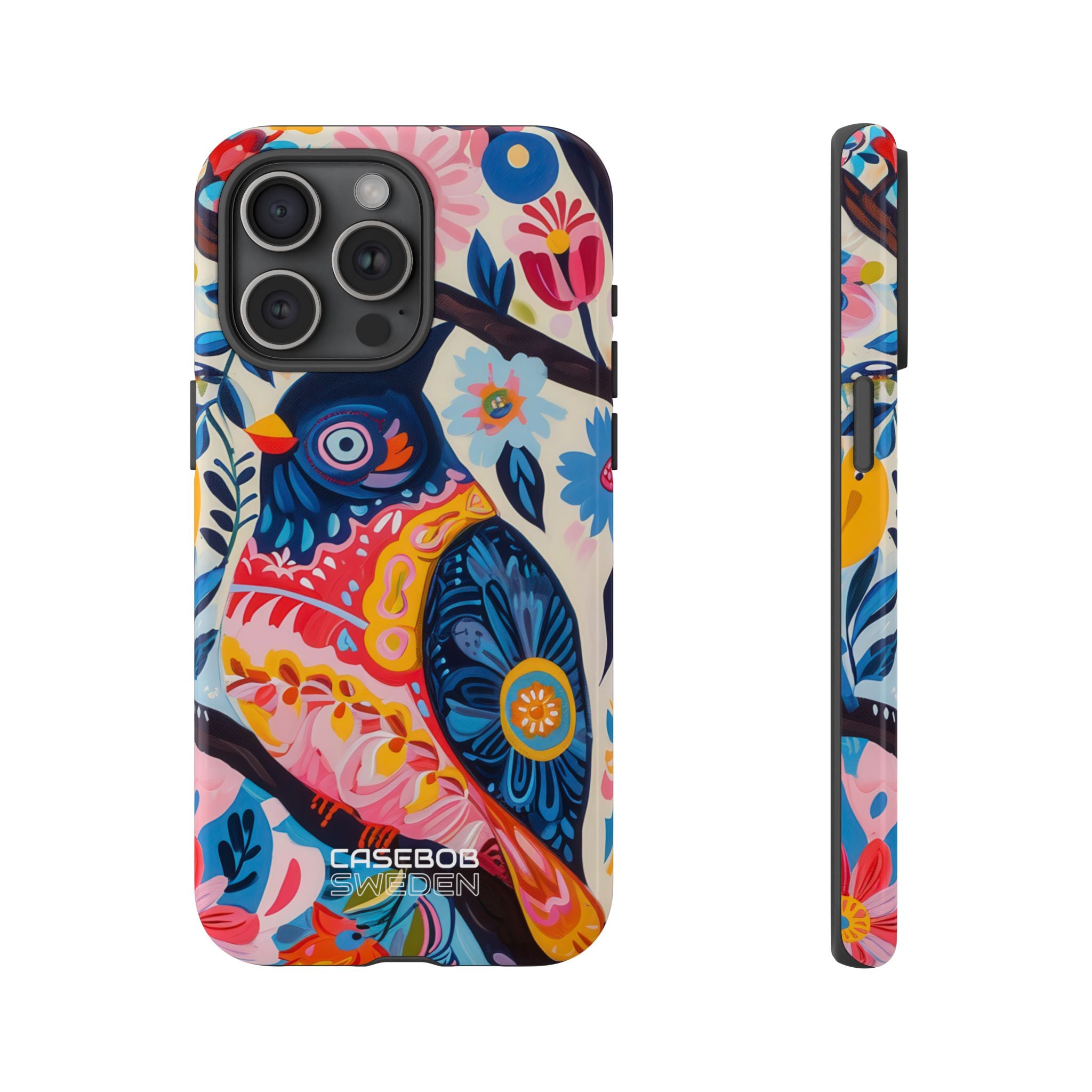 Whimsical Owl Garden iPhone 15 - Tough