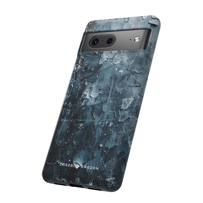 Weathered Blue Tapestry with Cracked Layers Google Pixel 7 - Tough Phone Case