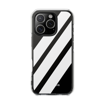 Diagonal Bands Noir iPhone 16 Pro Case - Impact