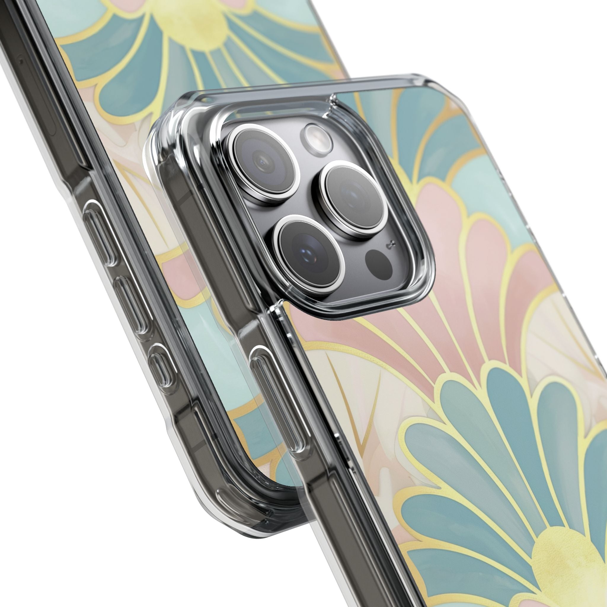 Pastel Deco Elegance - Clear Impact iPhone 15 Phone Case