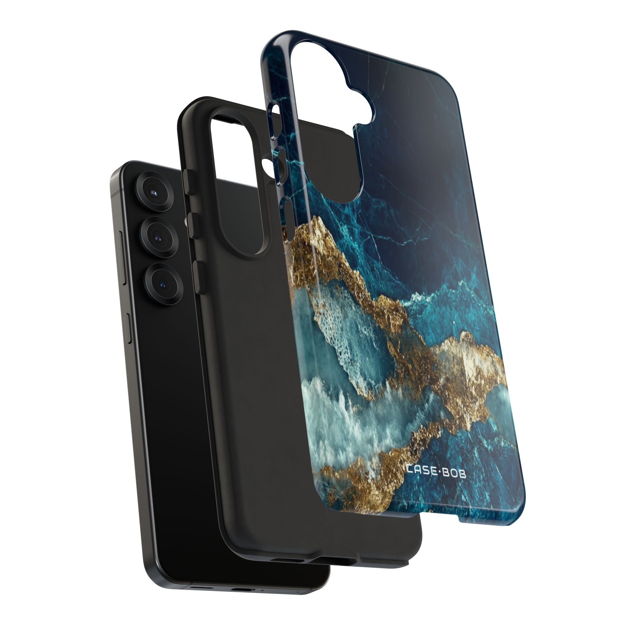 Jagged Gold Split Samsung S25 Case - Tough