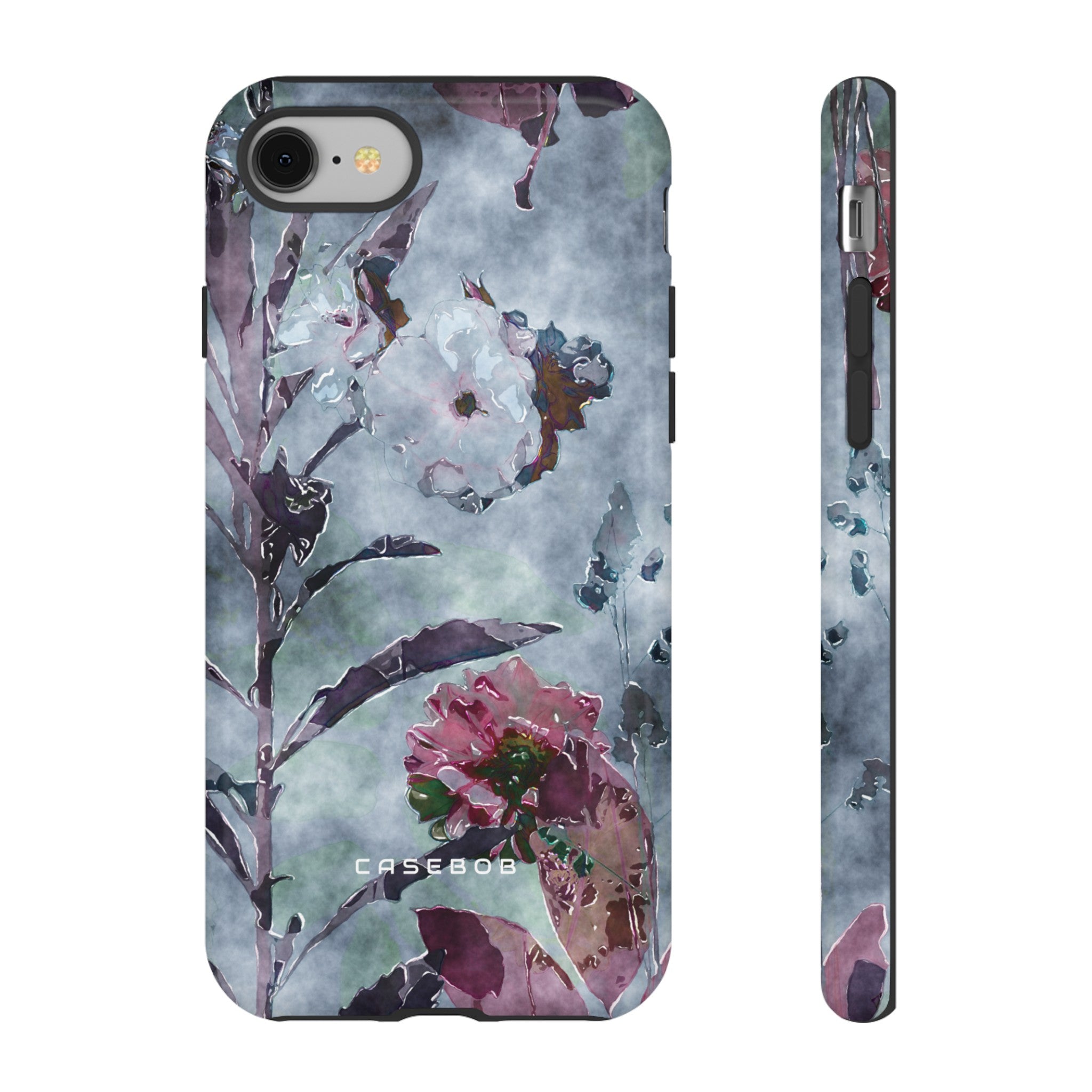 Monochrome Roses, Peonies & Asters - Protective Phone Case