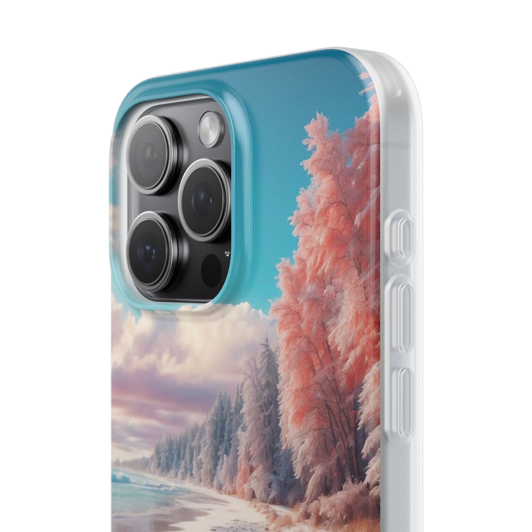 Snowy Footprints iPhone 15 Pro Max Case - Soft