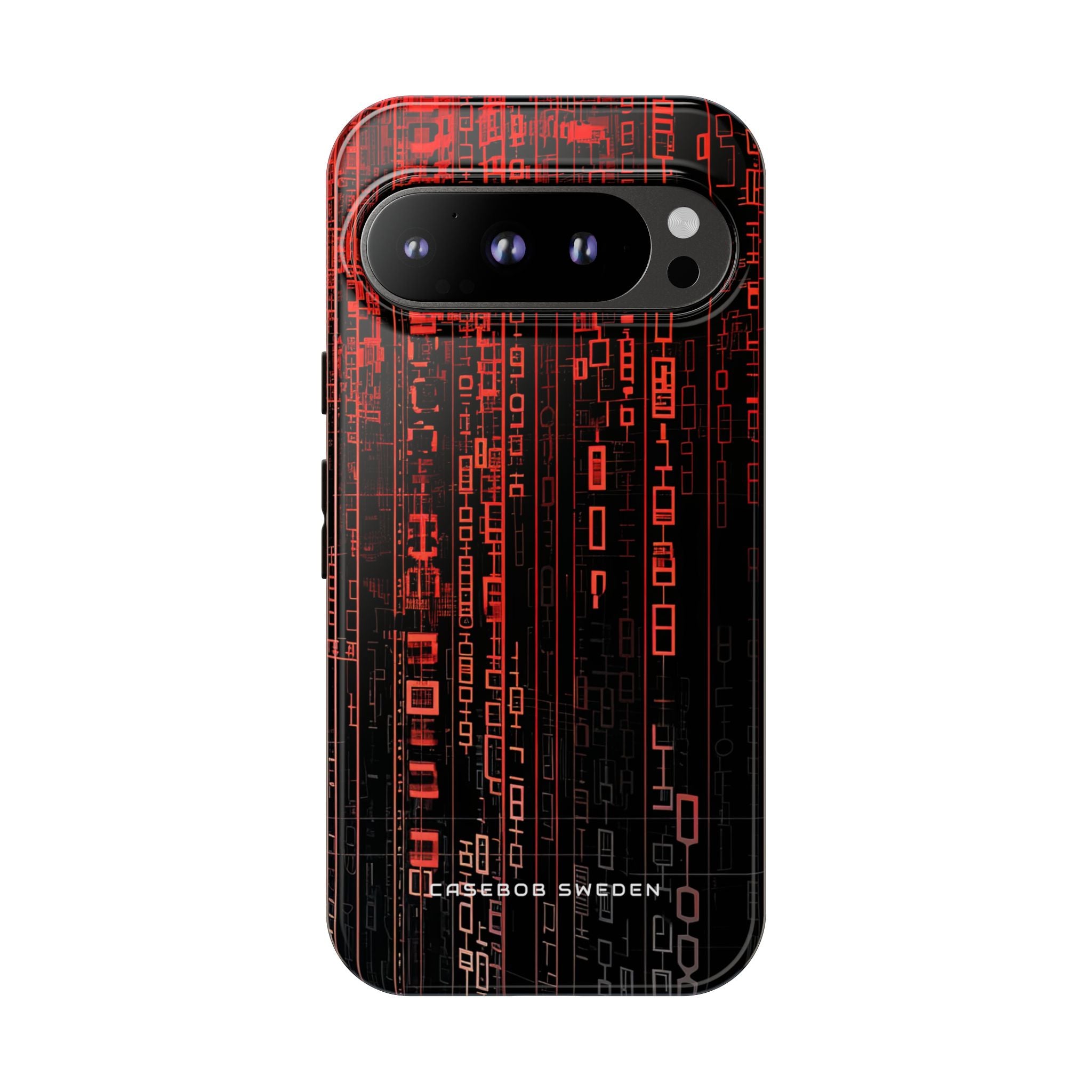 Red Gradient Matrix Contrast Google Pixel 9 - Tough Phone Case