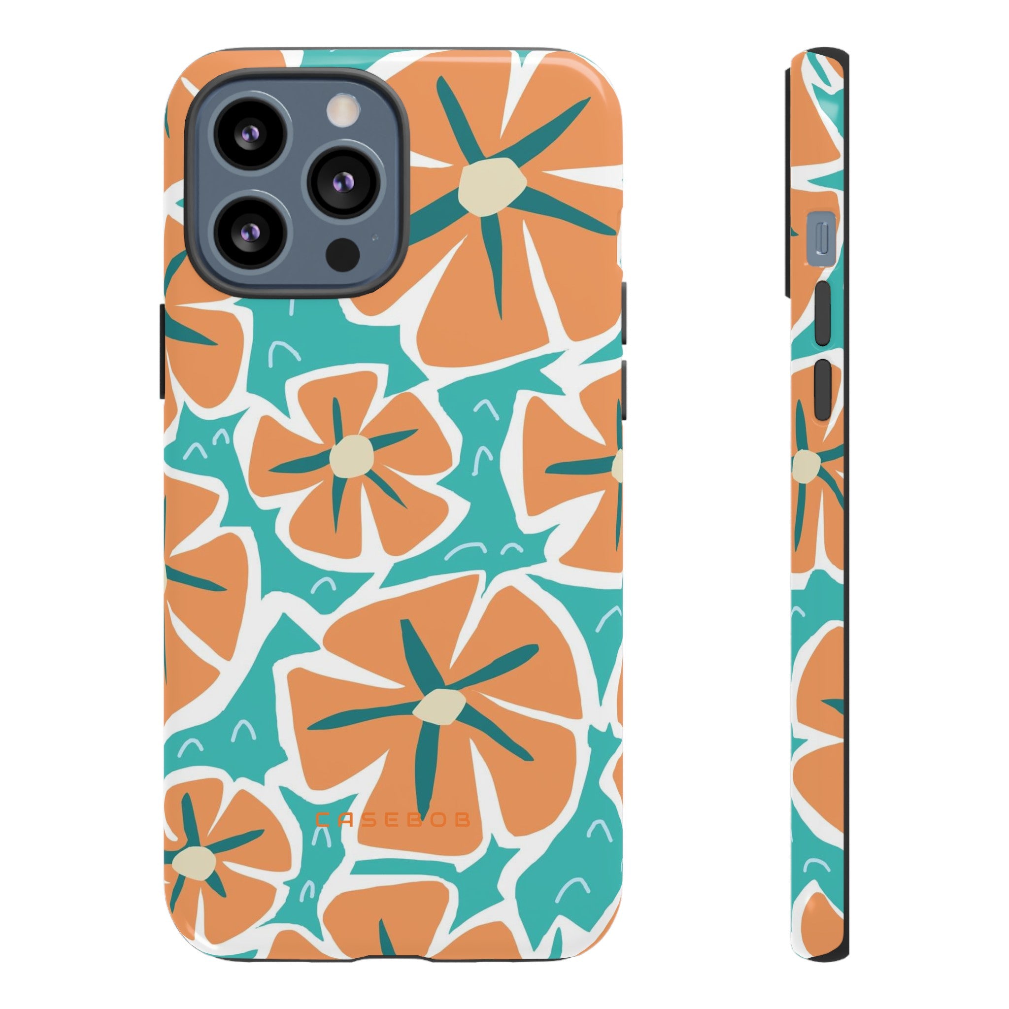 Orange Happy Flower - Protective Phone Case