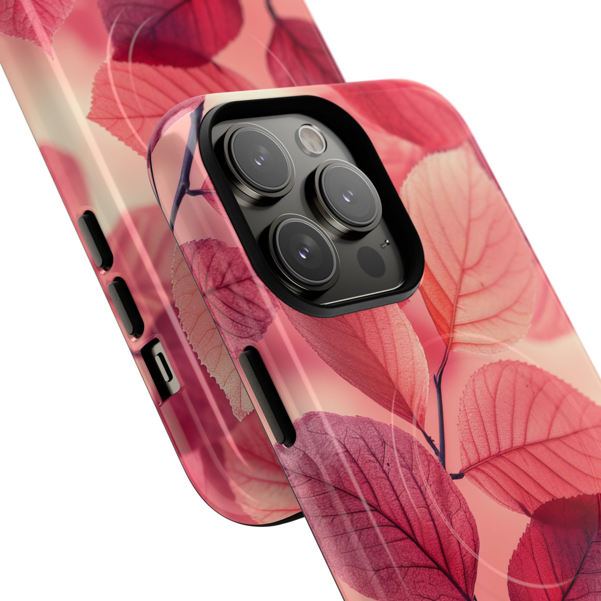 Pink Purple Nature Pattern - Tough + MagSafe® iPhone 14 Phone Case