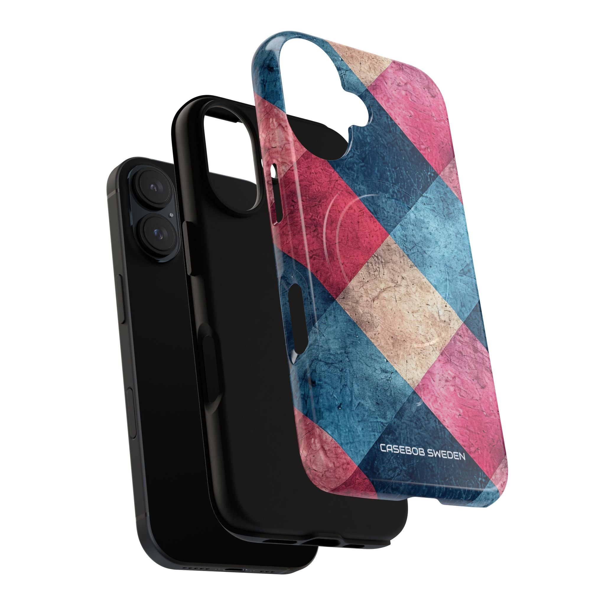 Bold Geometric Squares - Tough + MagSafe® iPhone 16 Phone Case