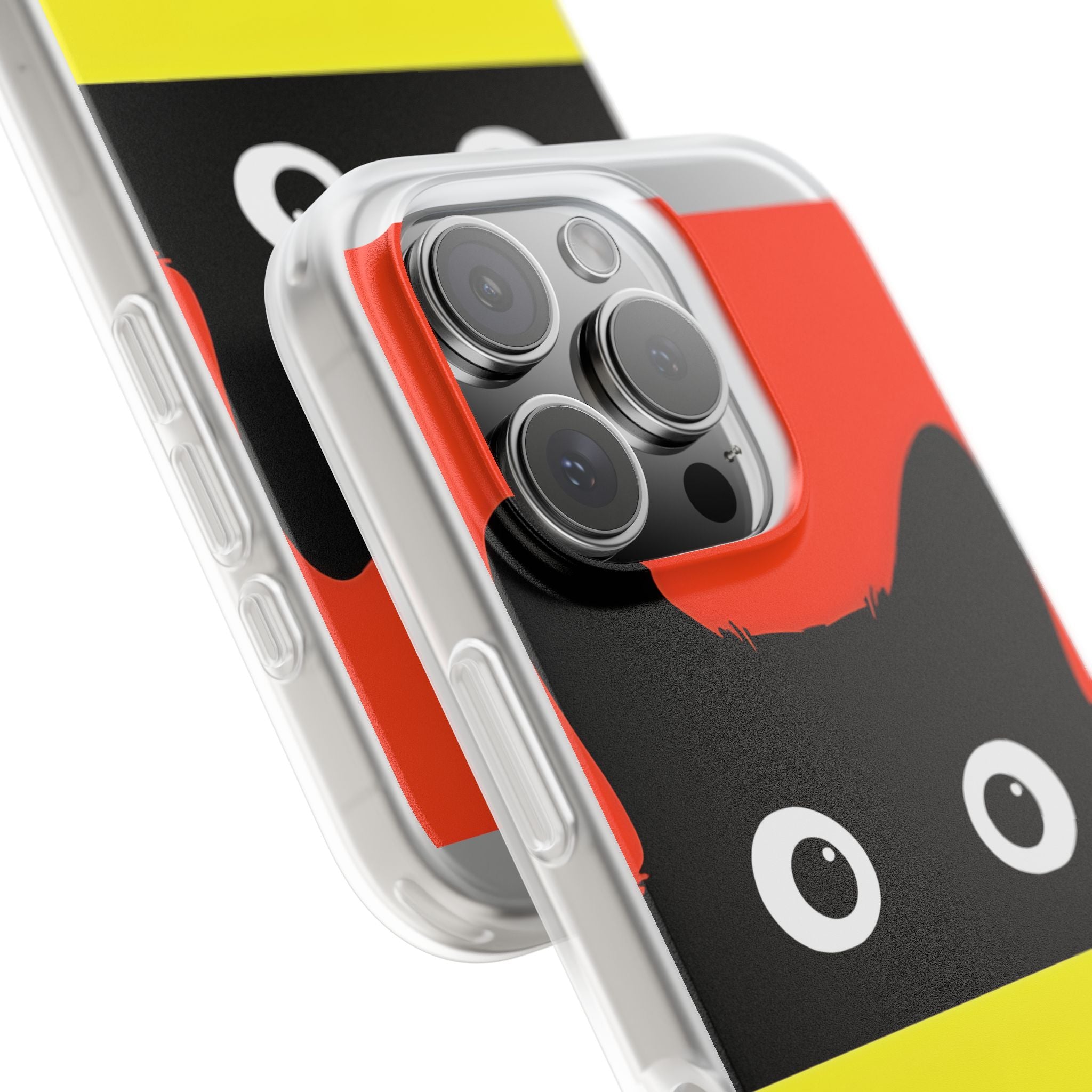 Peekaboo Cat Crimson iPhone 16 Pro Case - Soft