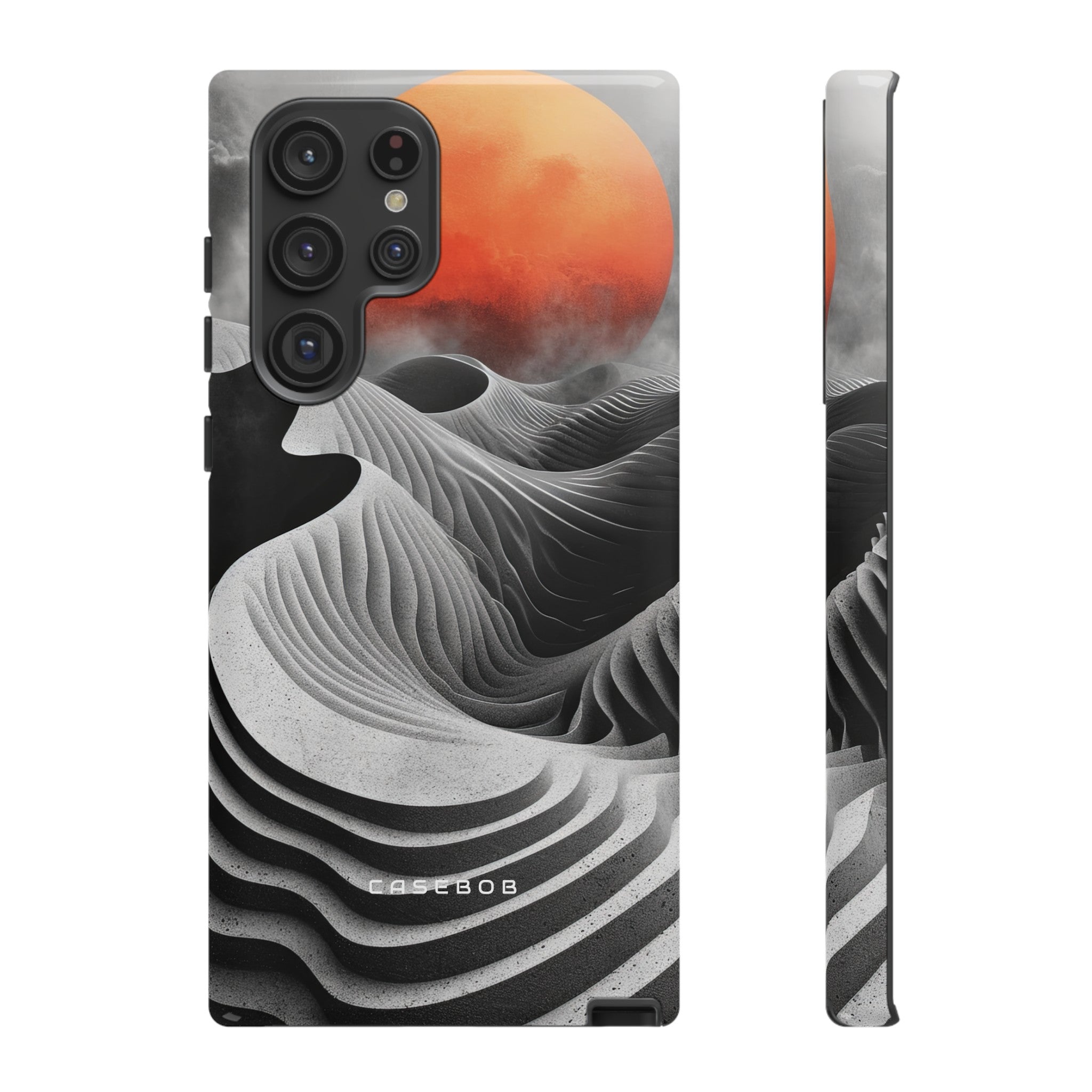 Orange Moon Illusion - Protective Phone Case