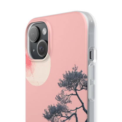 Crimson Moon Tree iPhone 15 Plus Case - Soft