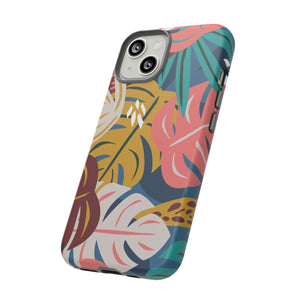 Tropical Leaf Mono - Protective Phone Case