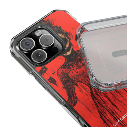 Haunting Scarlet Descent iPhone 16 - Clear Impact Phone Case