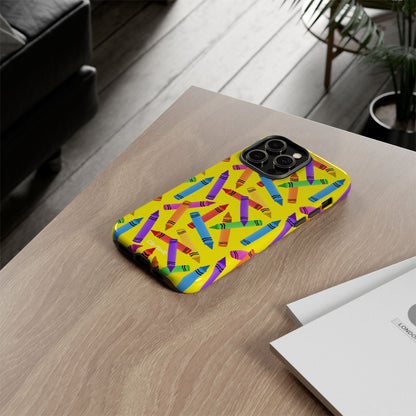 Crayons Scatter Playfully - iPhone Case