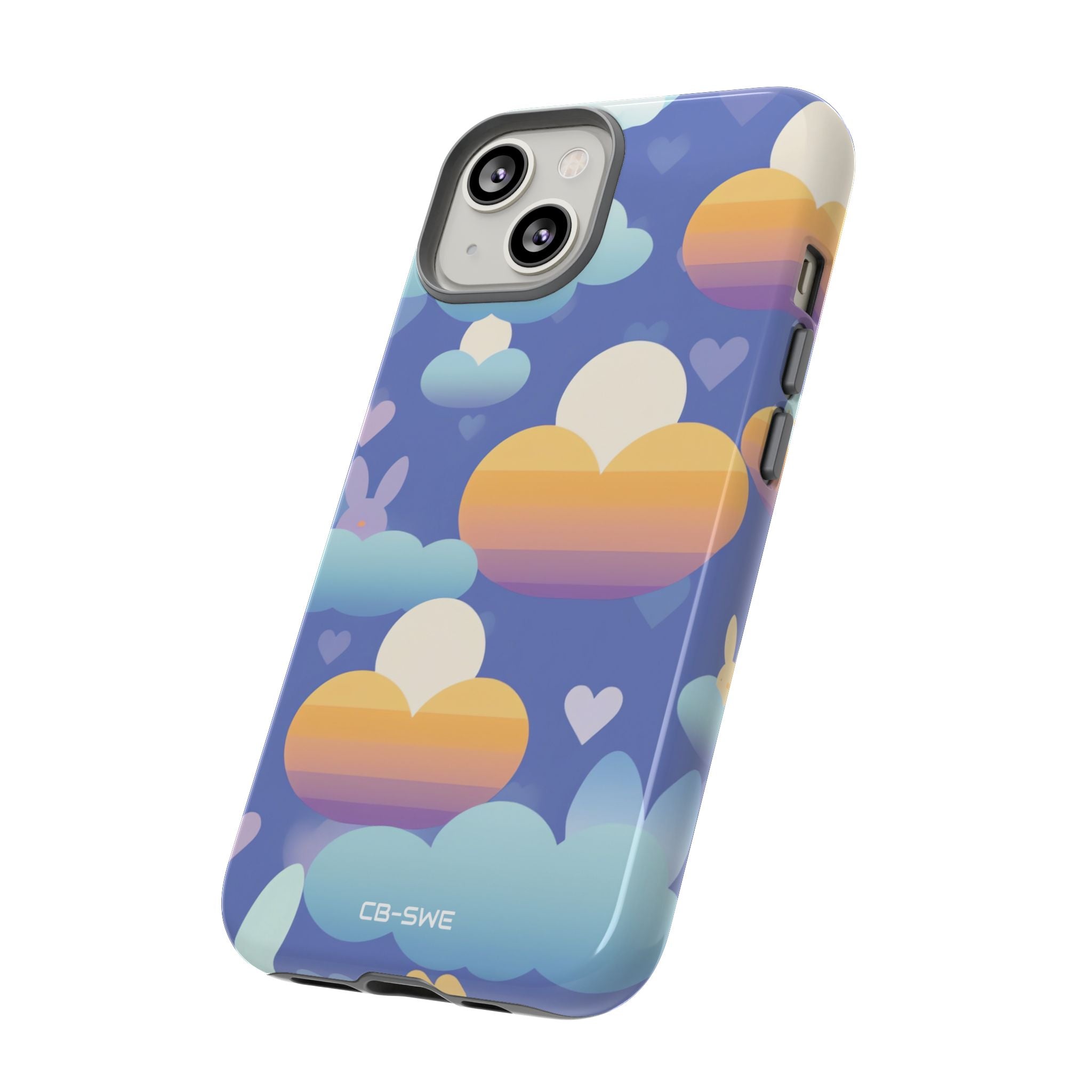 Bunnies Dance Among Clouds - iPhone Case