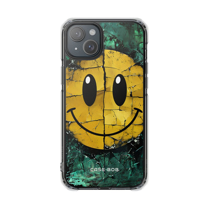 Cracked Smiley iPhone 15 Plus Case - Impact