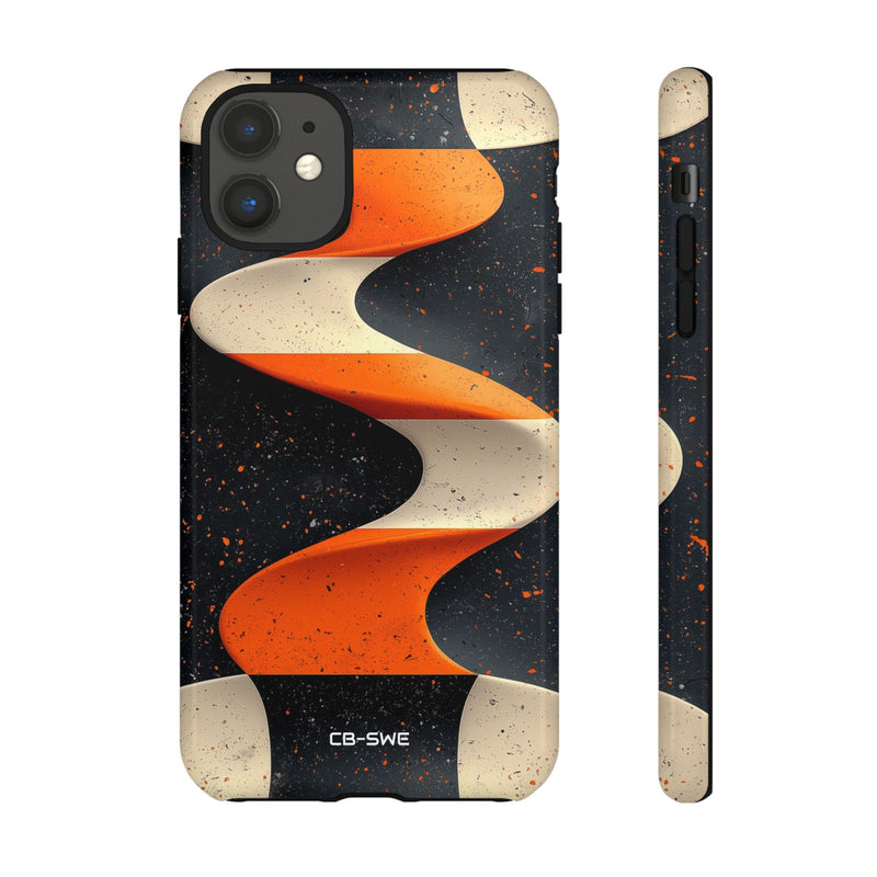 Orange Waves Flow - iPhone Case