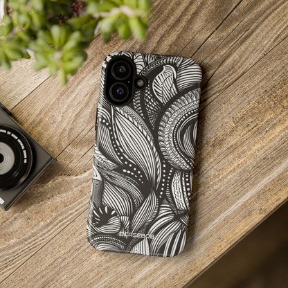 Fluid Monochrome: Intricate Patterns - for iPhone 16