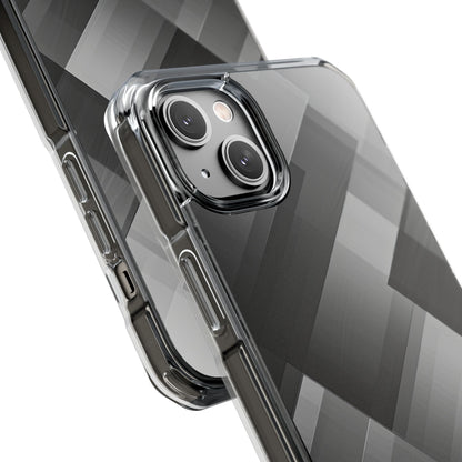 Grayscale Geometric Layers iPhone 14 - Impact Clear+