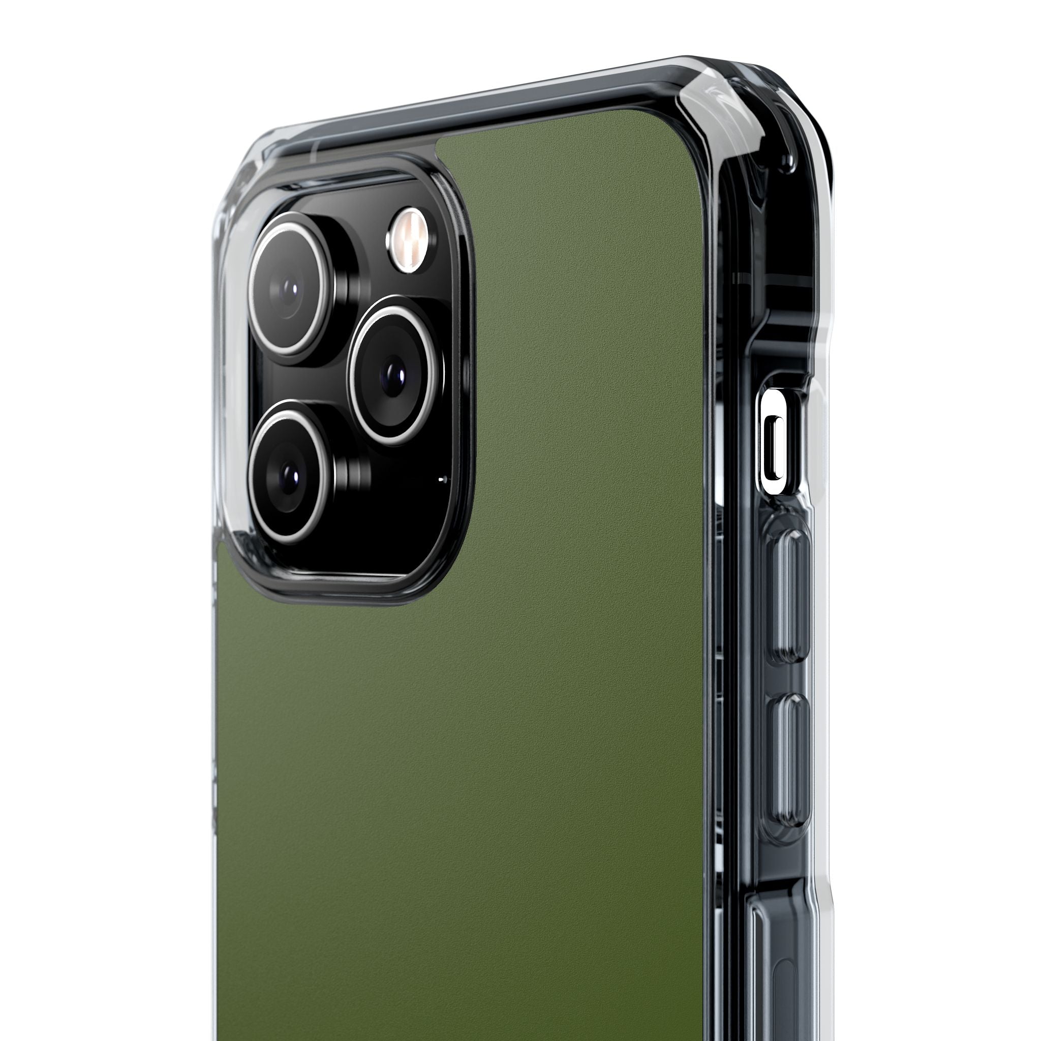 Dark Moss Green - Clear Impact Case for iPhone