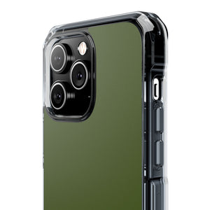 Dark Moss Green | Phone Case for iPhone (Clear Impact Case - Magnetic)