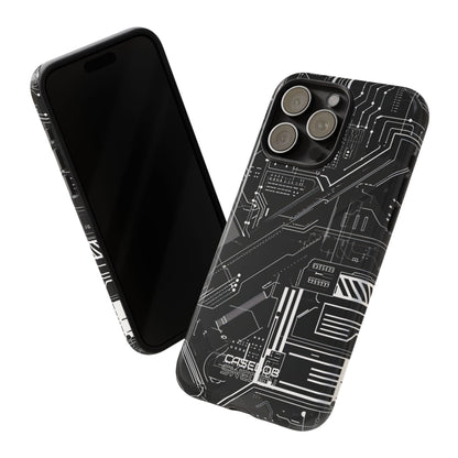 Futuristisch Circuit Raster iPhone 15 - Tough