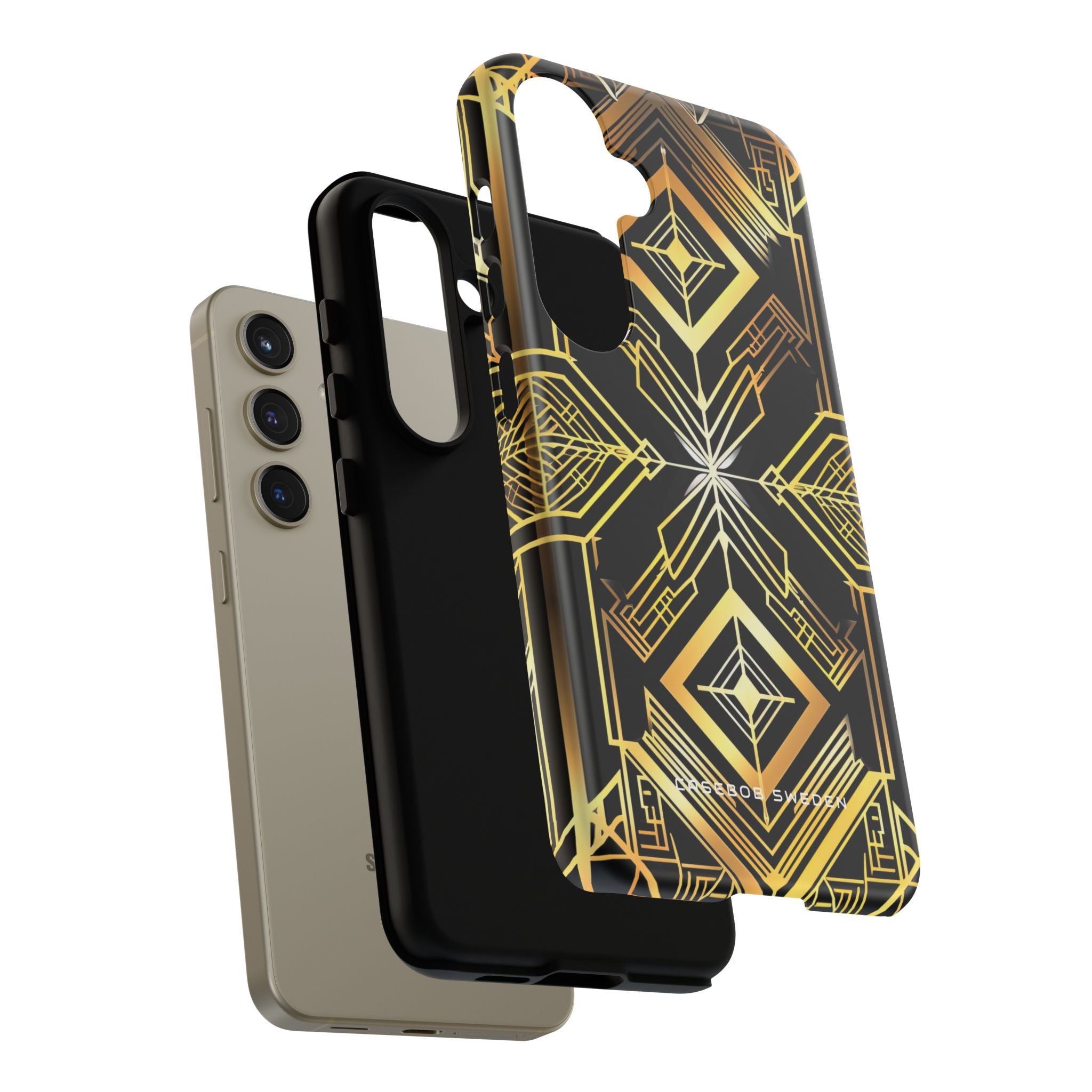 Golden Geometric Opulence Samsung S24 - Tough Phone Case