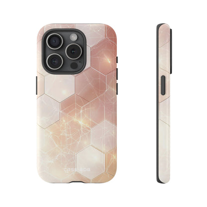 Honeycomb Glow iPhone 15 Pro Case - Tough
