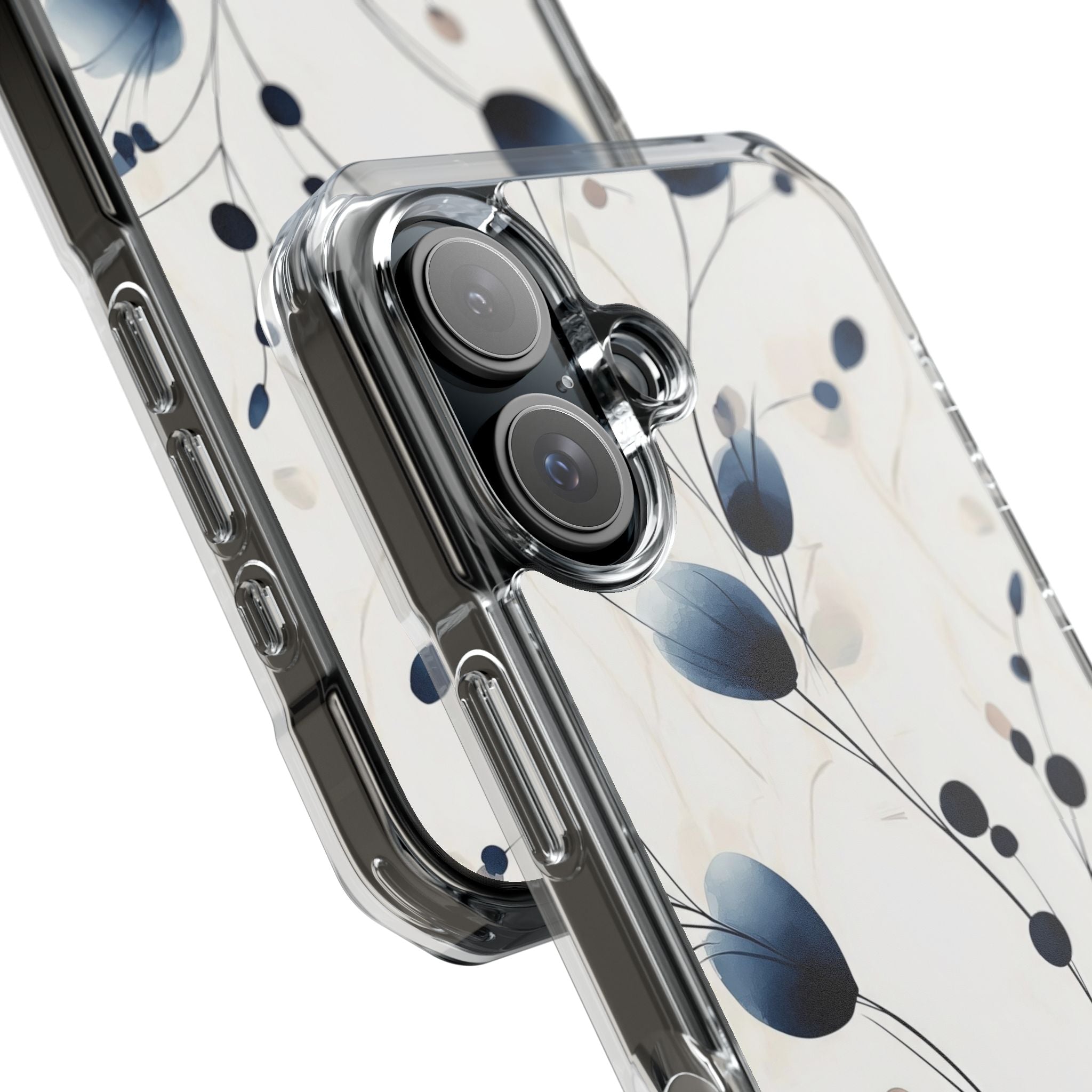 Floral Harmony Blue iPhone Case - Impact