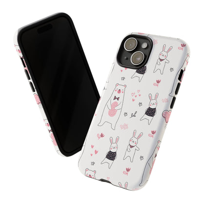 Bears Dance Playfully - iPhone Case