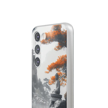 Zen Serenity: Tranquil Landscape with Buddha and Pagoda Samsung S23 - Flexi Phone Case