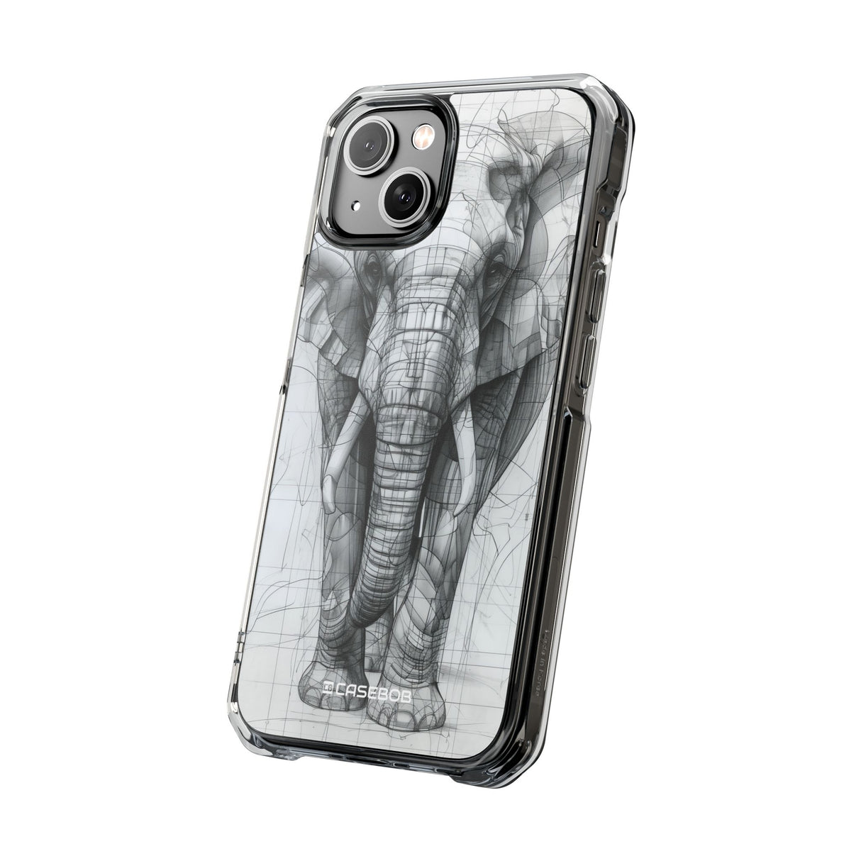 Technic Elephant – Handyhülle für iPhone (Clear Impact – Magnetisch)