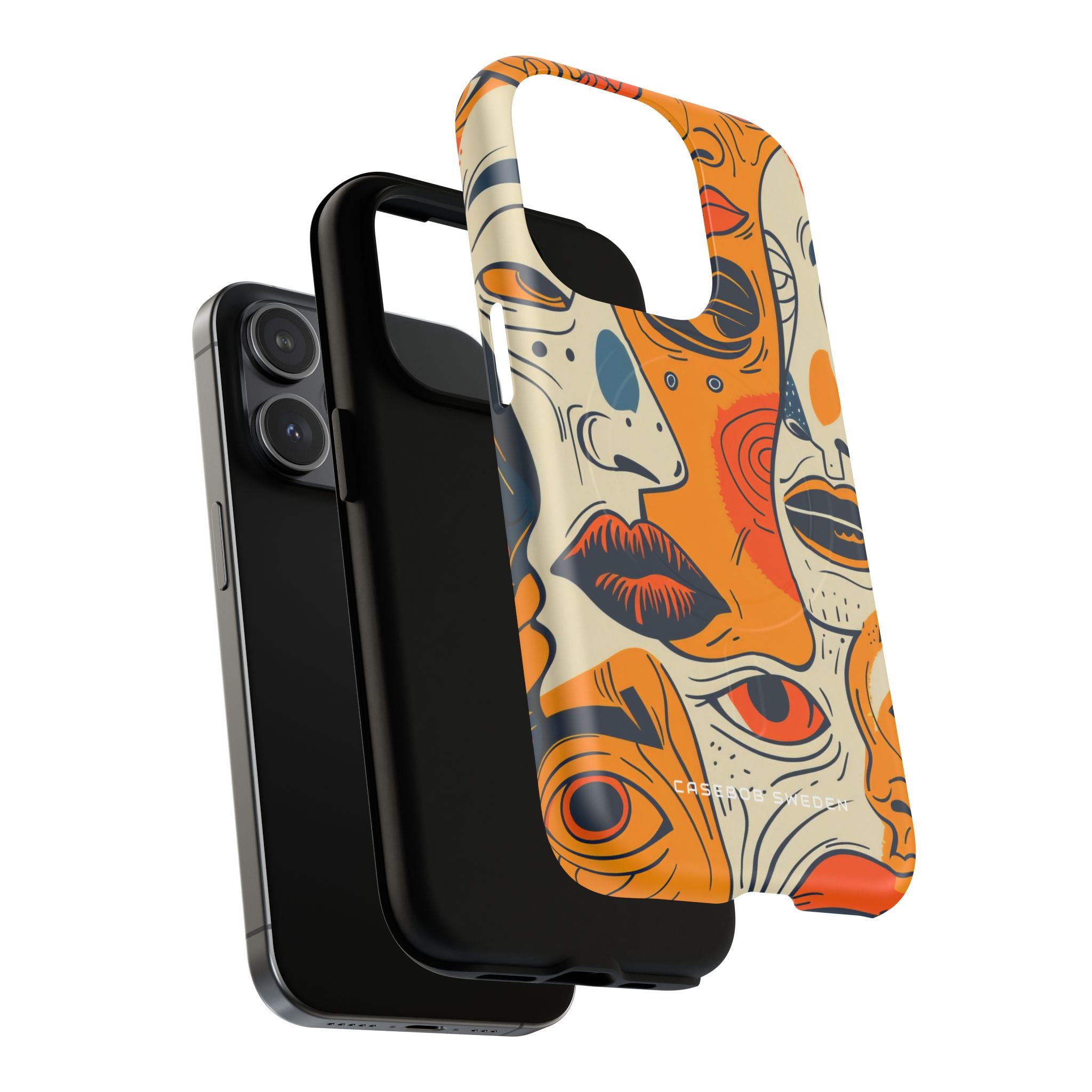 Gradient Face Mosaic iPhone 15 | Tough+ Phone Case