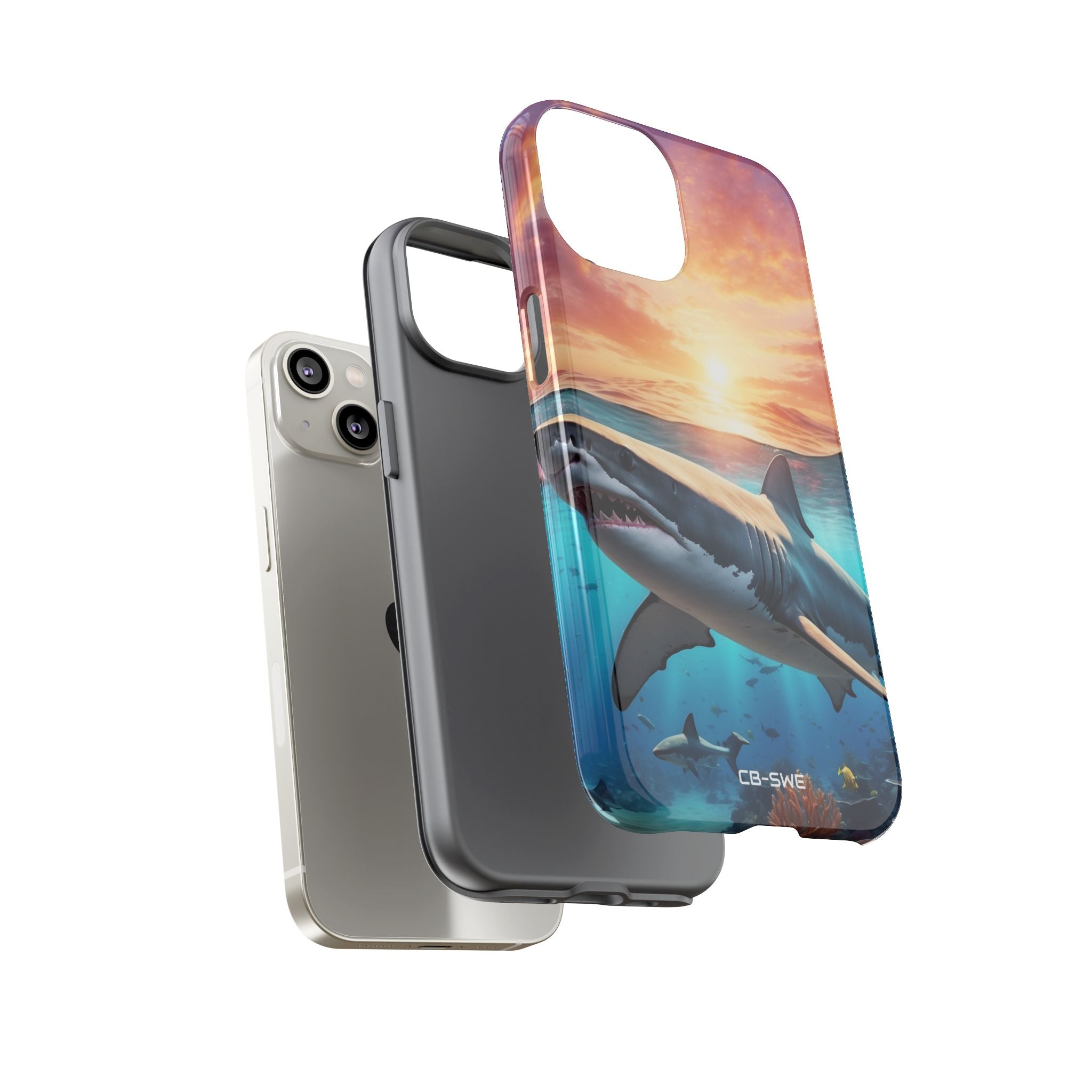 Shark Swims Through - iPhone Case