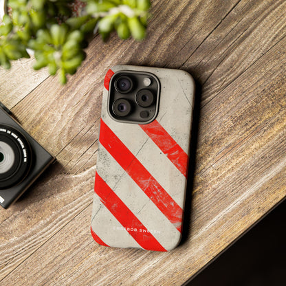 Striker Crimson Stripes iPhone 15 - Tough Phone Case