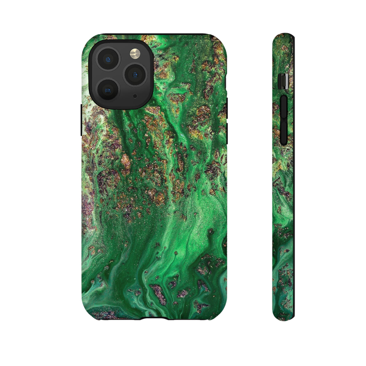 Green Sparkle Ink Art - Protective Phone Case