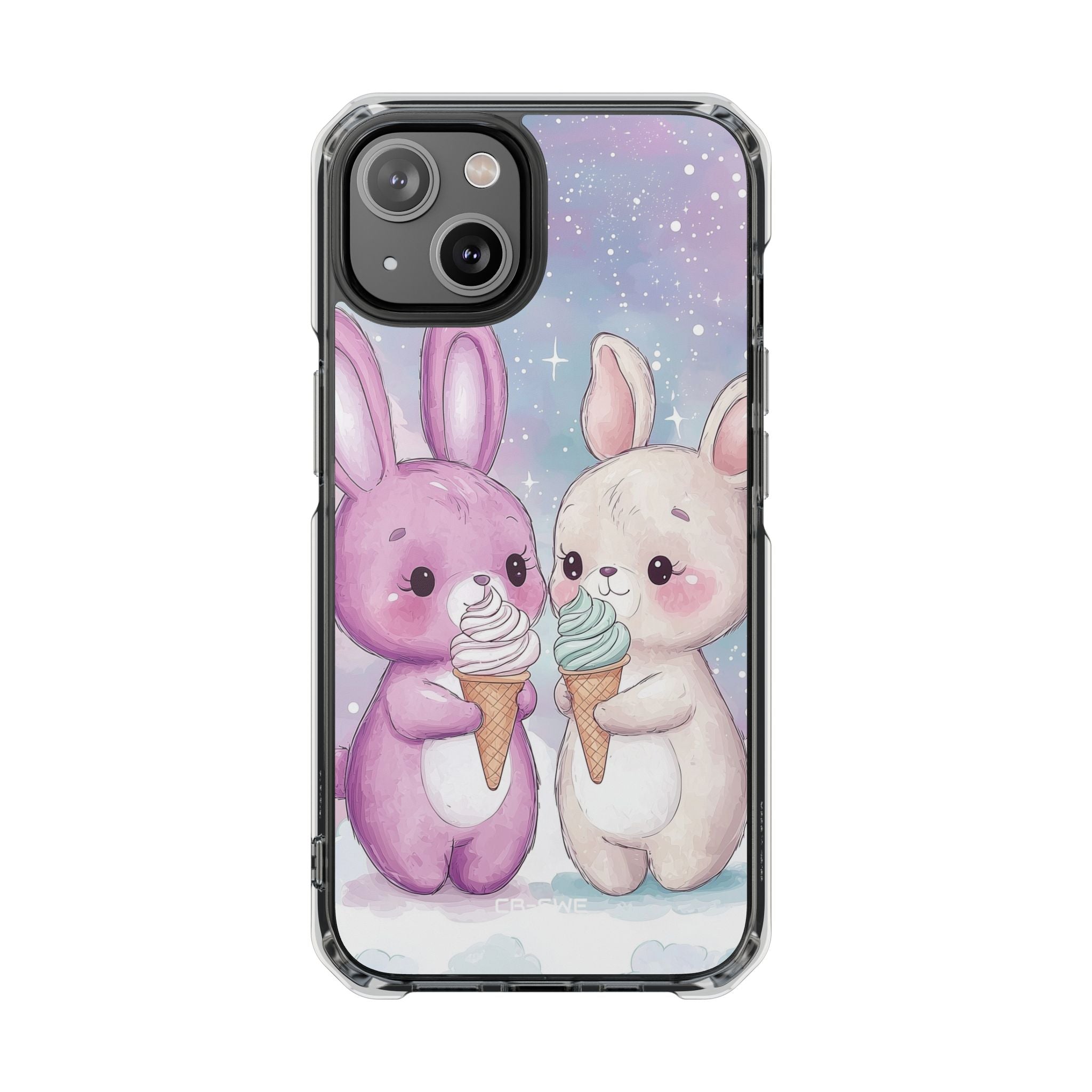 Rabbits Enjoy Ice Cream iPhone Case - Impact