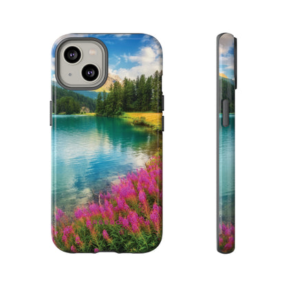 Azure Alpine Lake Phone Case - Protective Phone Case