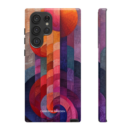 Purple Orange Abstract - Tough Samsung S22 Phone Case