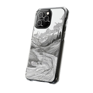 Monochrome Serenity – Handyhülle für iPhone (Clear Impact – Magnetisch)