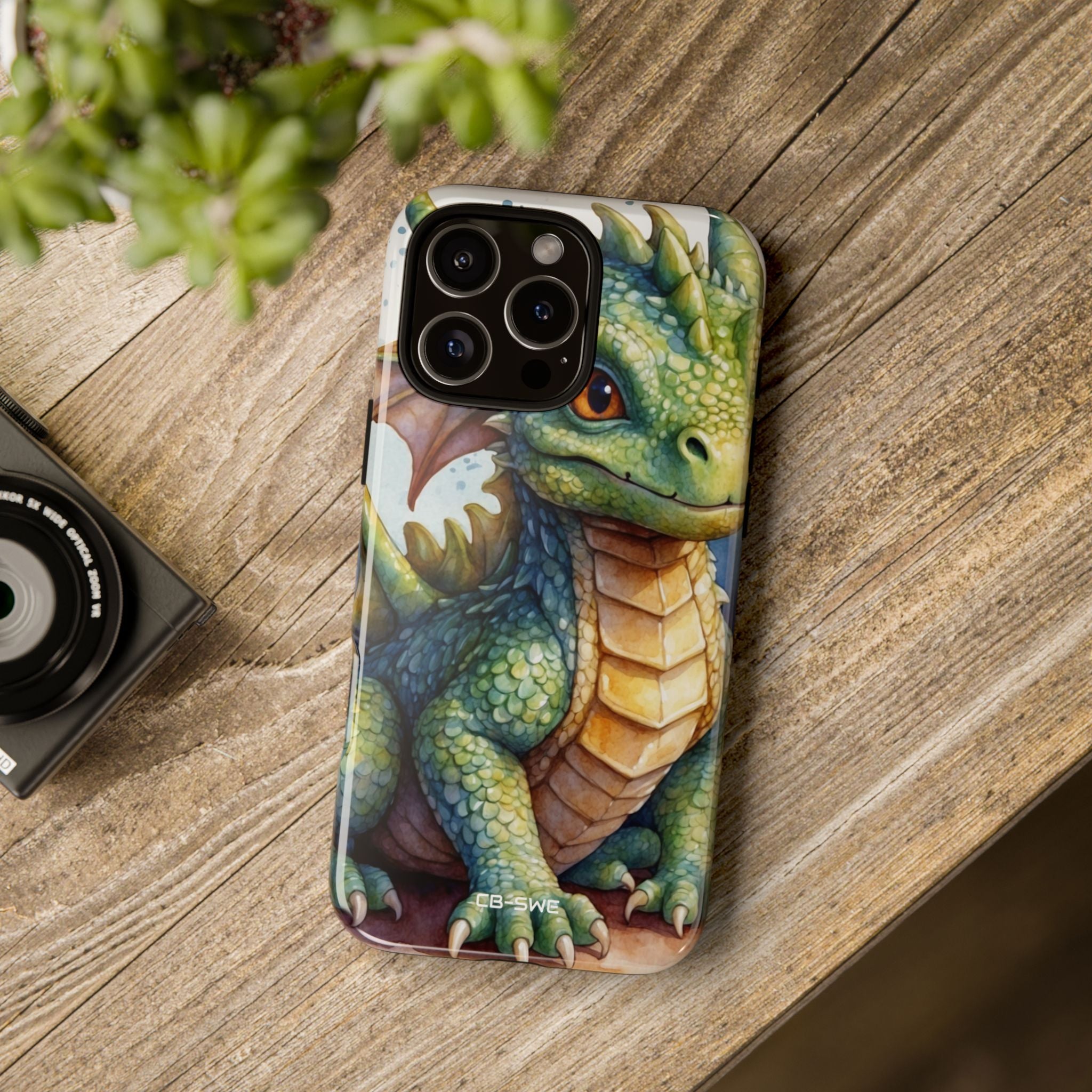 Green Dragon Smiles - iPhone Case
