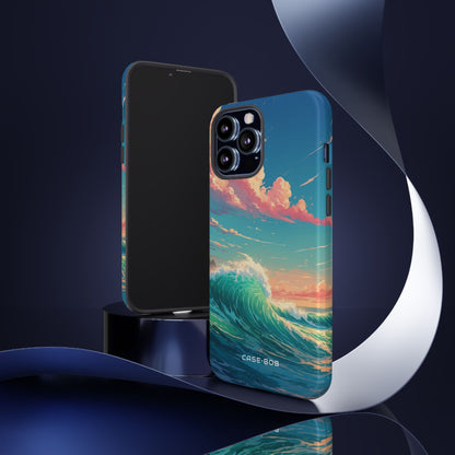 Turquoise Curl iPhone 13 Pro Max Case - Tough