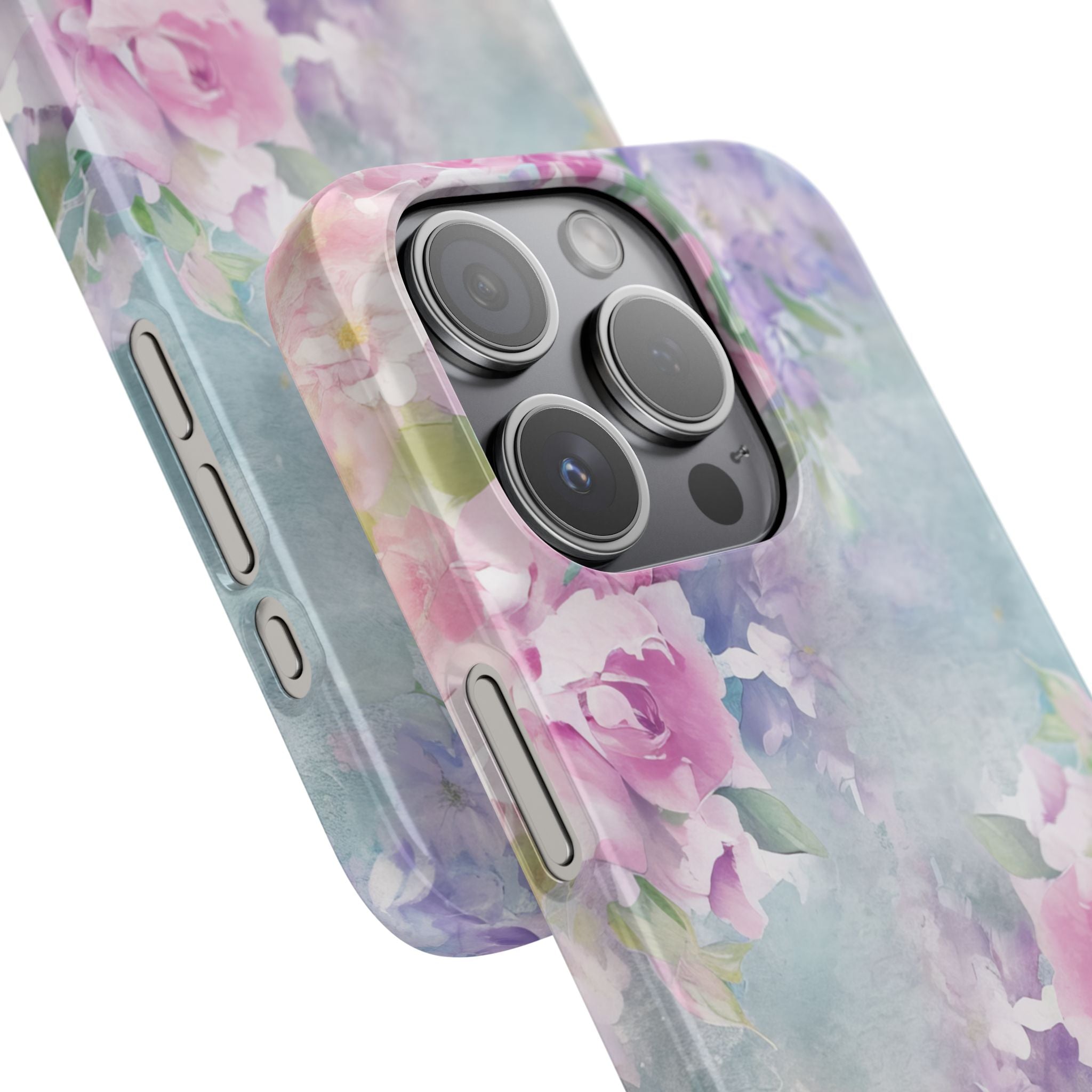 Dreamy Floral Watercolor - Slim iPhone 15 Phone Case