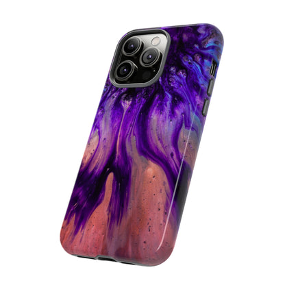 Purple Flow Ink Art iPhone Case (Protective) Phone Case