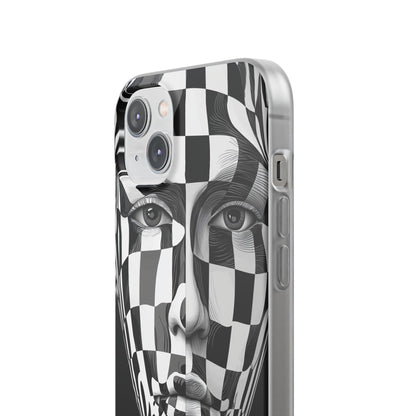 Checkered Face iPhone 14 Plus Case - Soft