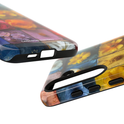 Vibrant Floral Tiles - Tough Samsung S24 Phone Case