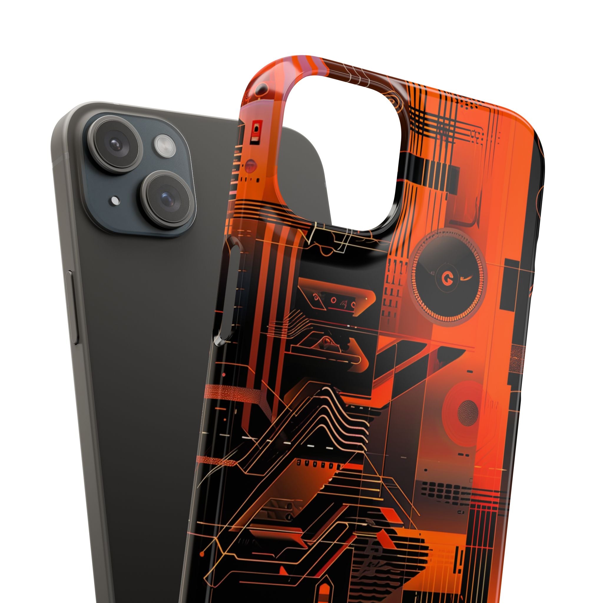 Gradient Circuitburst iPhone 15 - Slim Phone Case