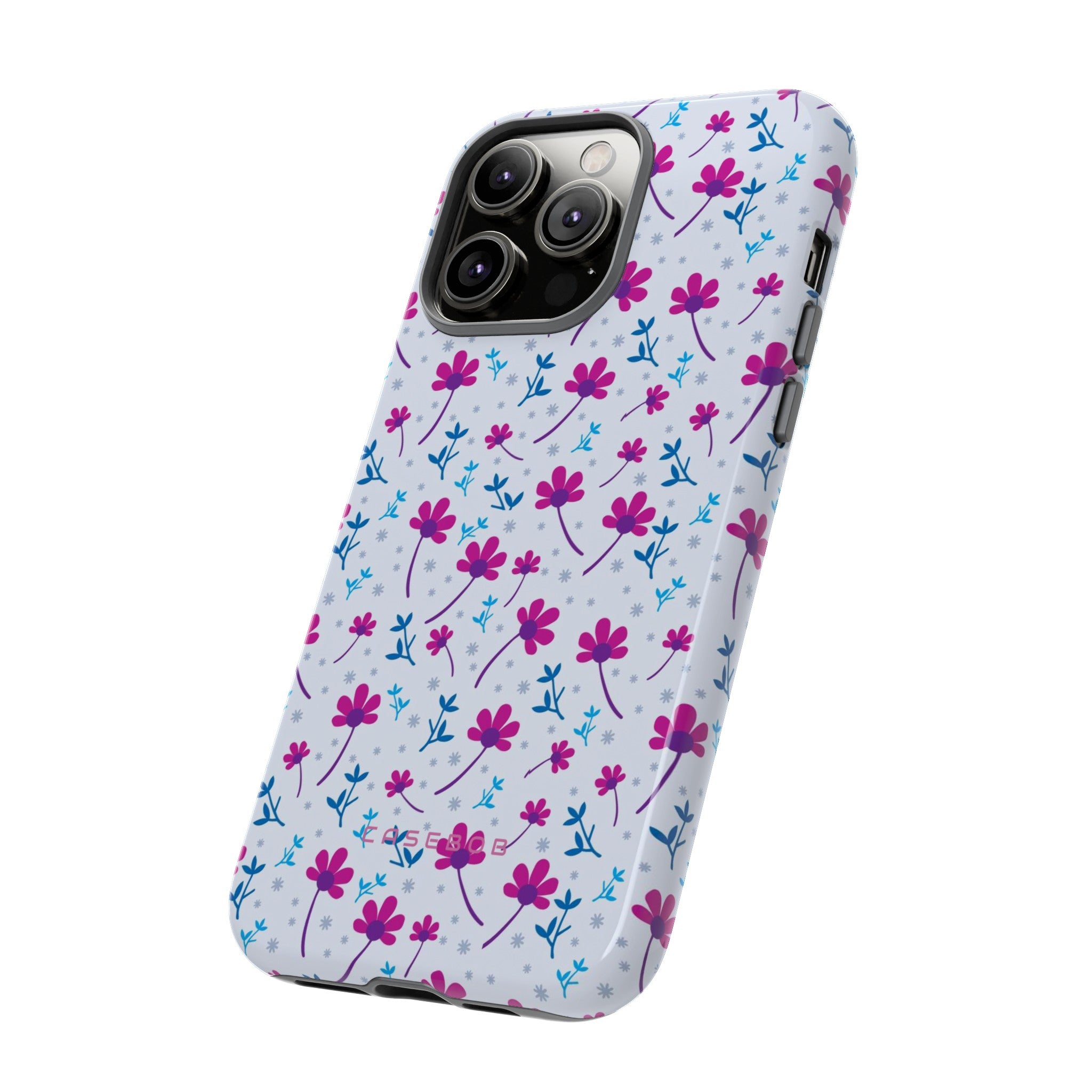 Purple Flower Pattern - Protective Phone Case