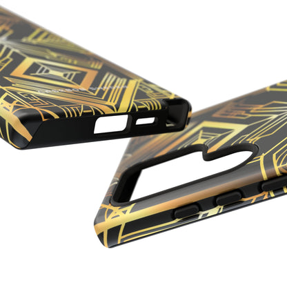 Golden Geometric Opulence Samsung S24 - Tough Phone Case